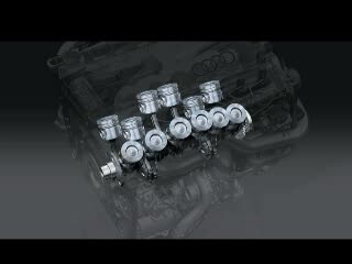 Audi V12 TDI engine - napęd z wału korbowego