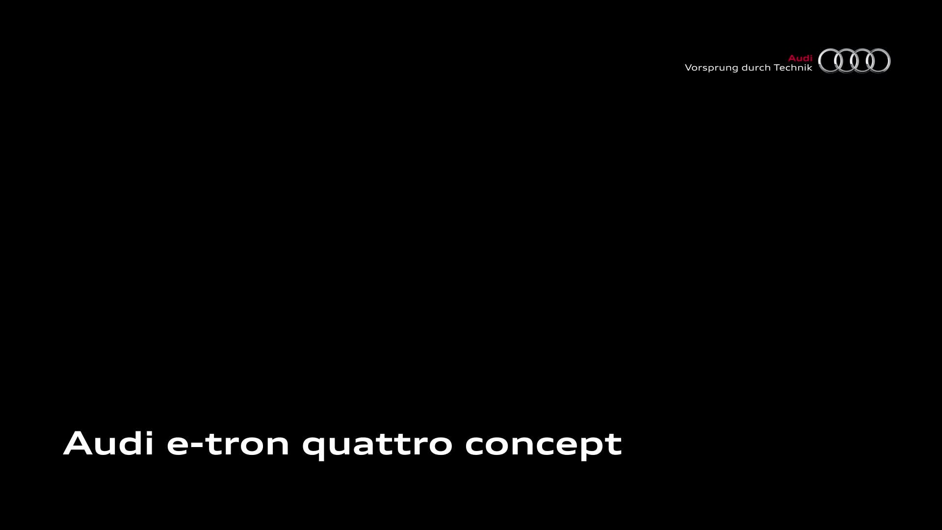 Audi e-tron quattro concept - animation
