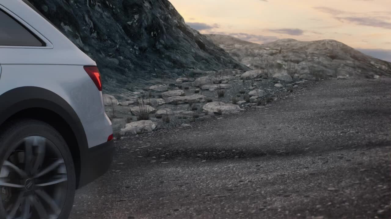 Audi A4 allroad quattro – animacja, napęd na cztery koła quattro z techniką ultra