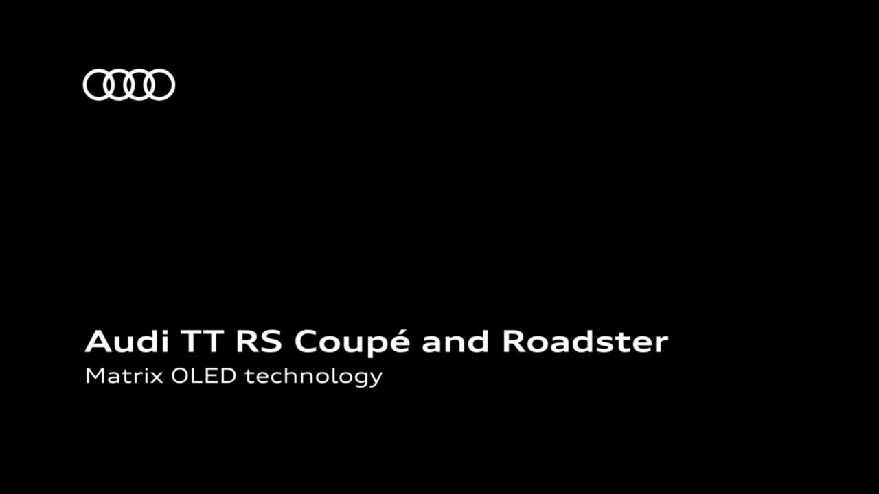 Audi TT RS z światłami zbudowanymi z diod organicznych Matrix OLED – animacja