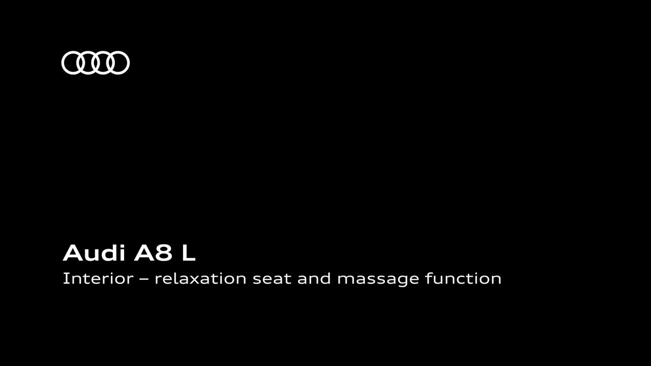 Animation: Relaxation seat and massage function in the new Audi A8 L