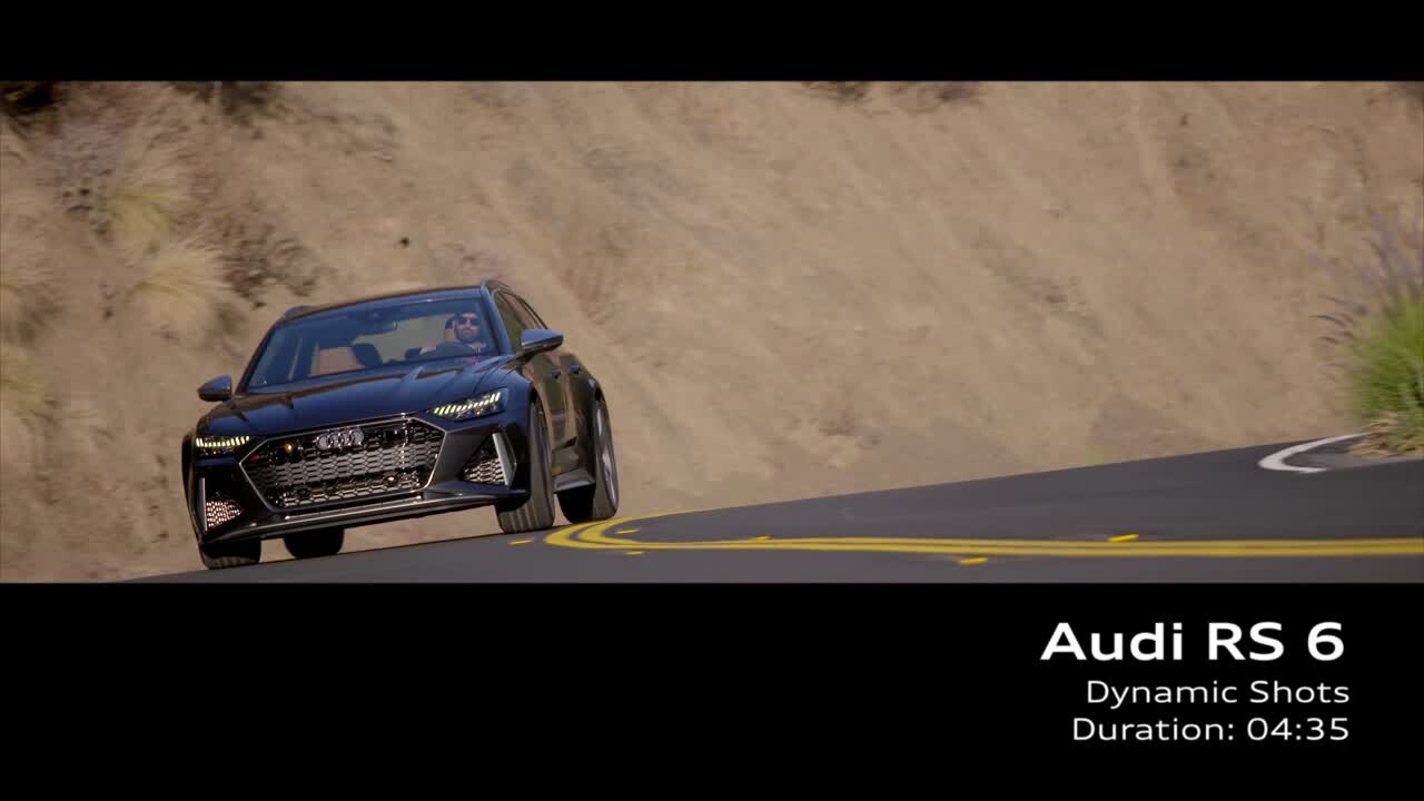Audi RS 6 on location Daytona Grey (Footage)