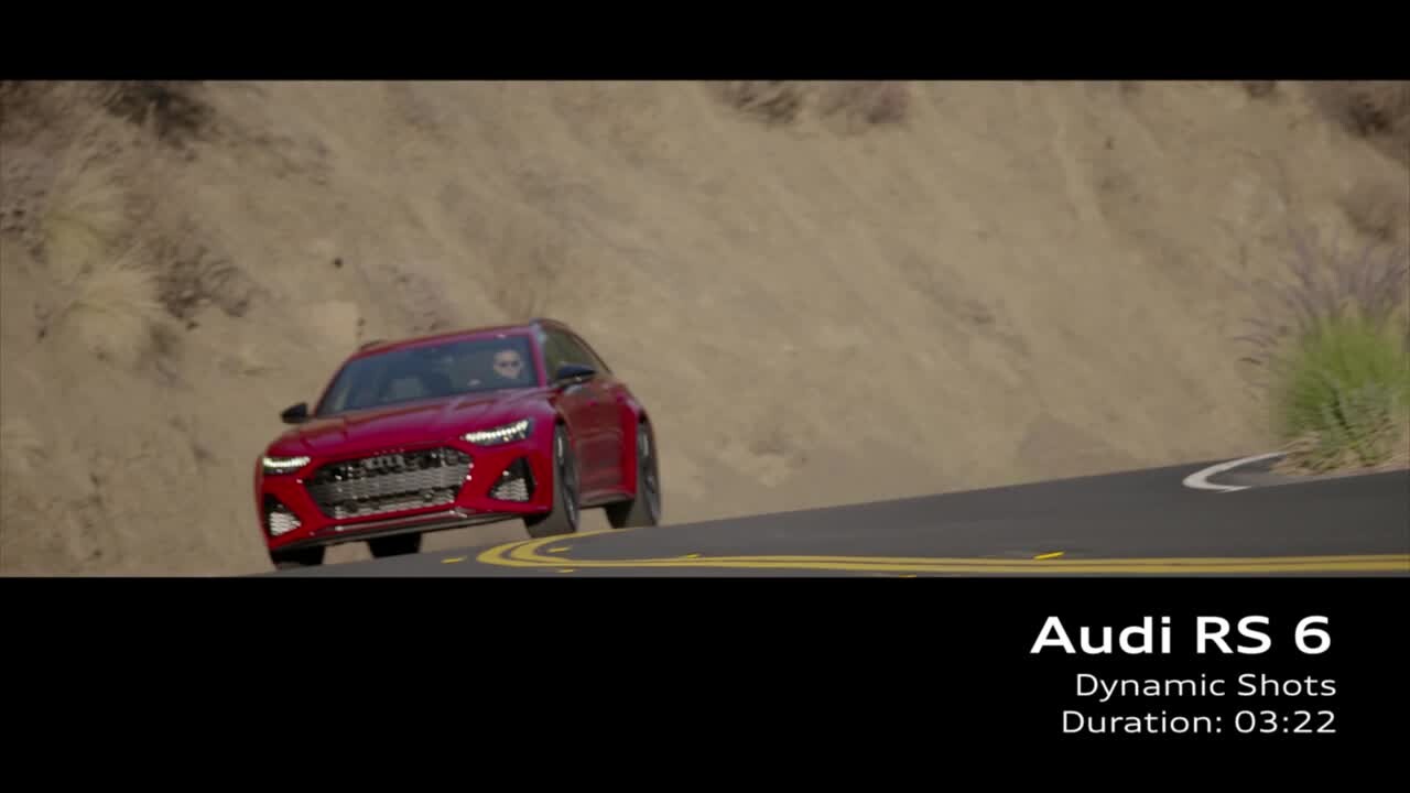 Audi RS 6 on location Tango Red (Footage)