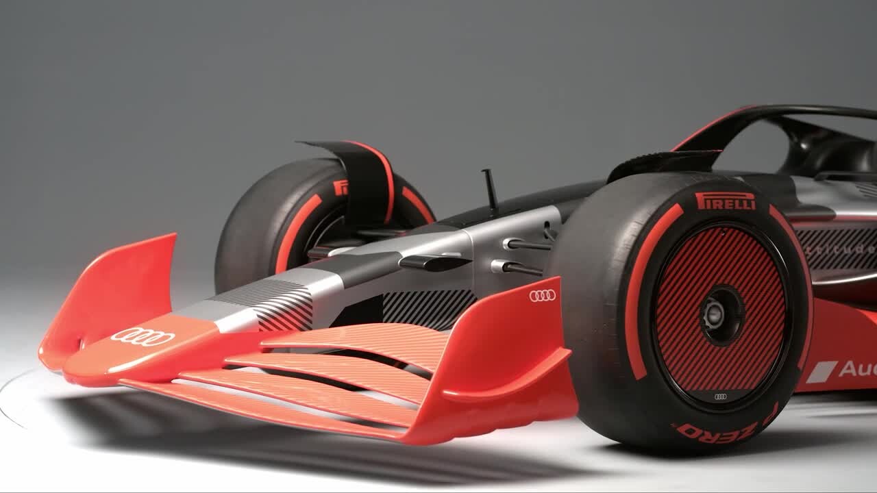 Footage: Showcar with Audi F1 launch livery