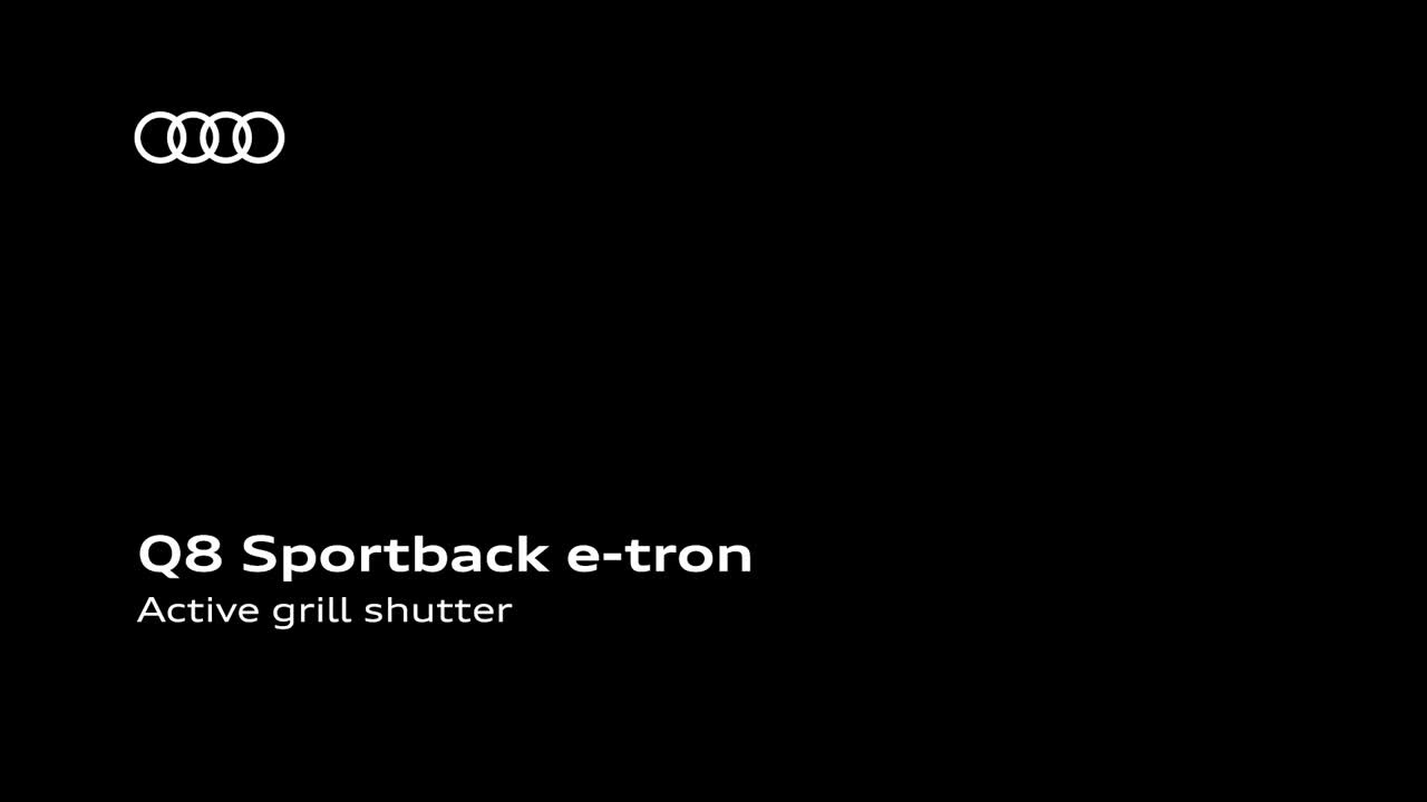 Animation: Audi Q8 Sportback e-tron Aerodynamics - Active grill shutter