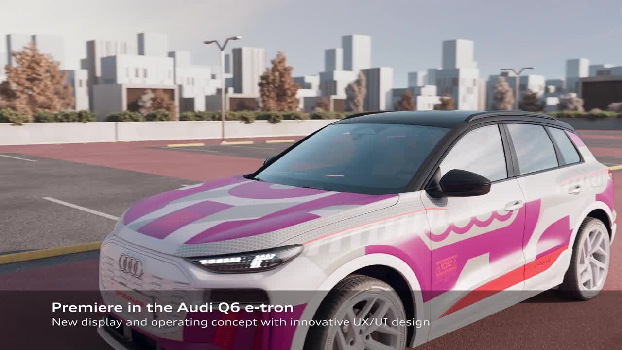 Animation: Audi Q6 e-tron prototype - Interior operating concept and operating system