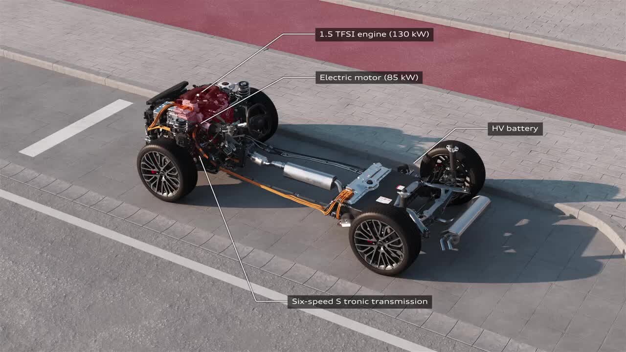 Audi Q3 Sportback e-hybrid 200kW - HV battery and DC charging technology - Animation