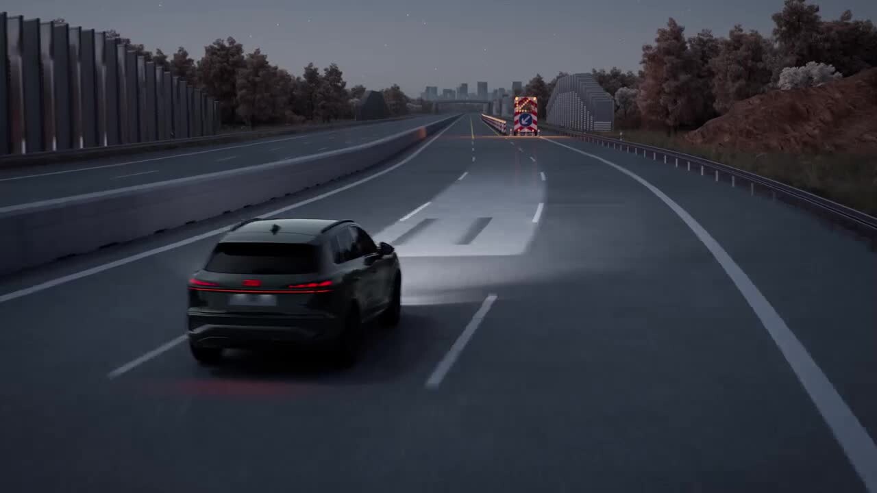 Audi Q3 SUV - Digital Matrix LED functions with micro LED technology - Animation