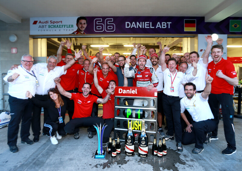 Daniel Abt świętuje pierwsze dla Audi zwycięstwo w serii wyścigów Formuła E