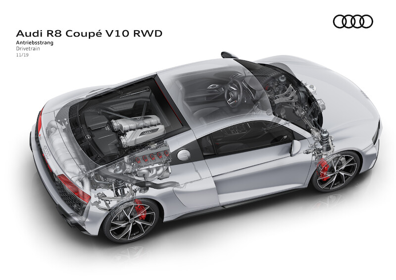 Jeszcze ostrzejsze i jeszcze bardziej rzucające się w oczy: Audi R8 V10 RWD i Audi R8 LMS GT4