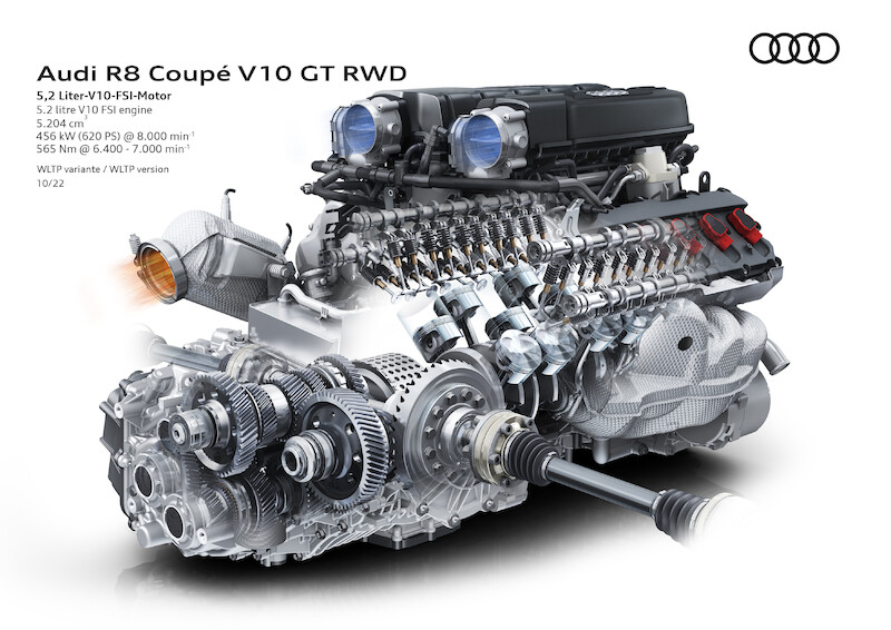 Najwyższe osiągi w swej najczystszej formie: Nowe Audi R8 Coupé V10 GT RWD