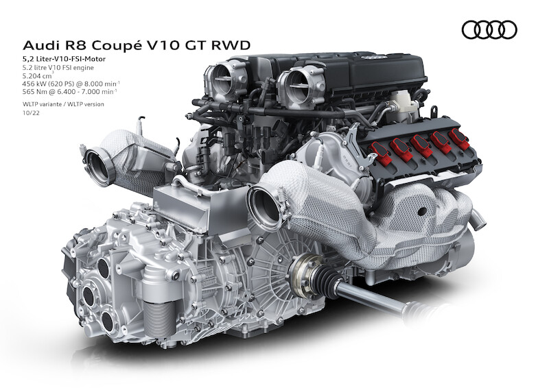 Najwyższe osiągi w swej najczystszej formie: Nowe Audi R8 Coupé V10 GT RWD