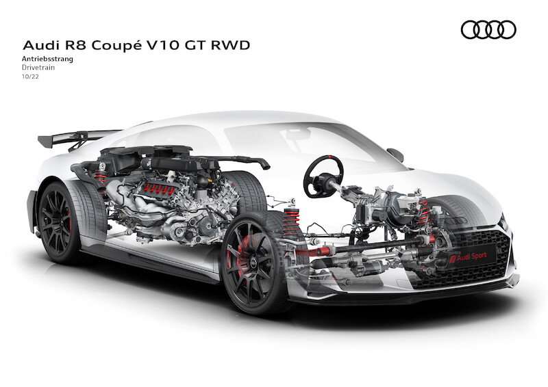 Najwyższe osiągi w swej najczystszej formie: Nowe Audi R8 Coupé V10 GT RWD