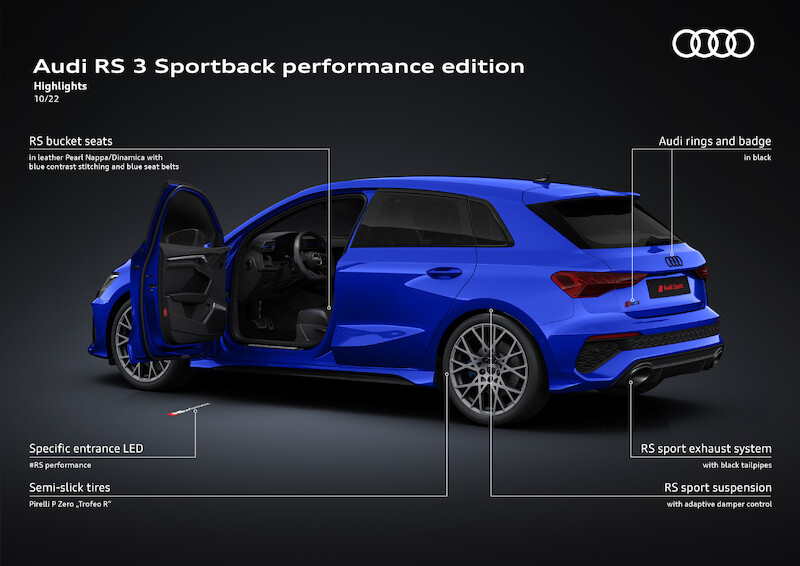 Sztuka na najwyższym poziomie: Audi RS 3 performance edition