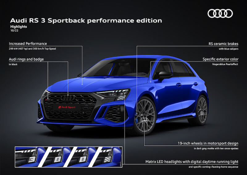 Sztuka na najwyższym poziomie: Audi RS 3 performance edition