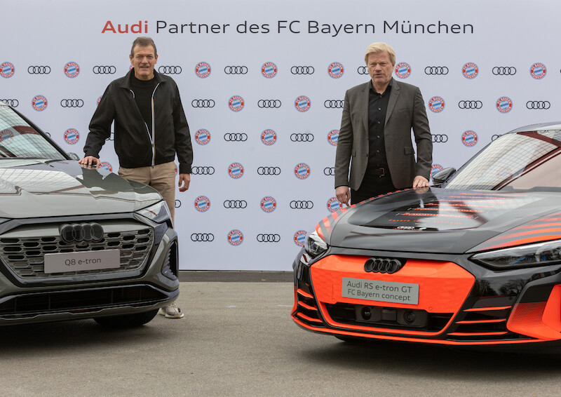 W pełni elektryczne modele Audi dla piłkarzy i działaczy FC Bayern Monachium