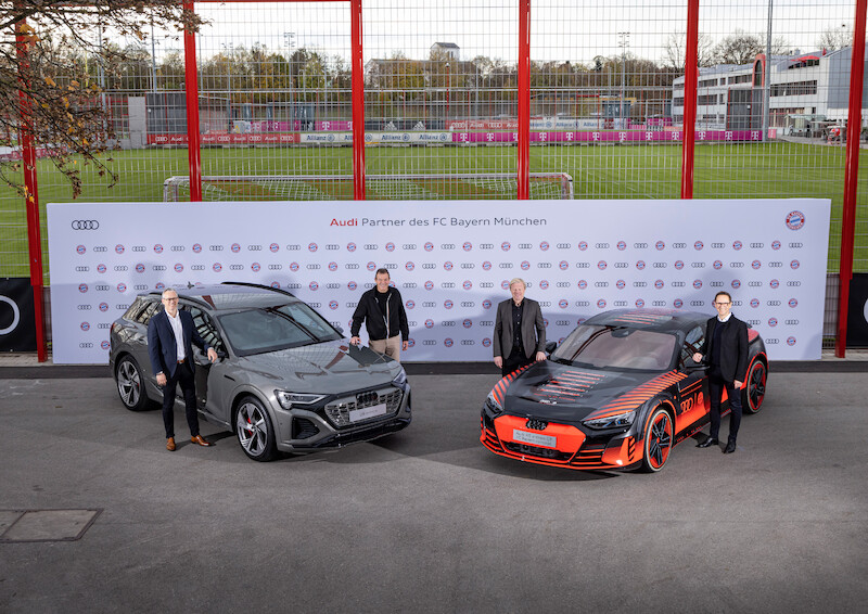 W pełni elektryczne modele Audi dla piłkarzy i działaczy FC Bayern Monachium