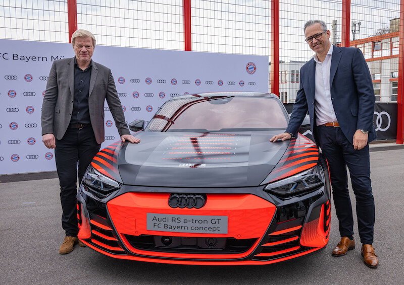 W pełni elektryczne modele Audi dla piłkarzy i działaczy FC Bayern Monachium