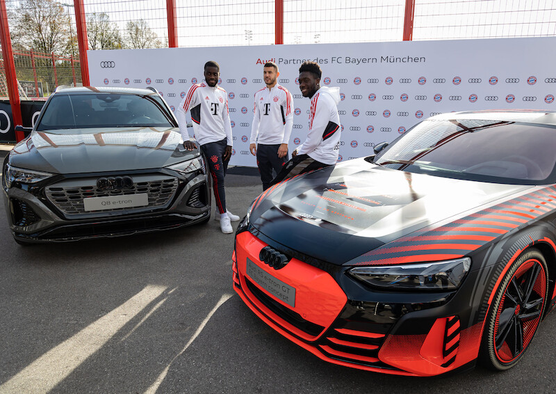 W pełni elektryczne modele Audi dla piłkarzy i działaczy FC Bayern Monachium