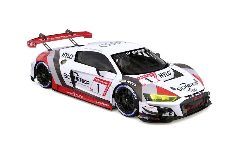 Nowoczesne samochody wyścigowe w historycznym malowaniu: ikony designu Audi w 24-godzinnym wyścigu na torze Nürburgring