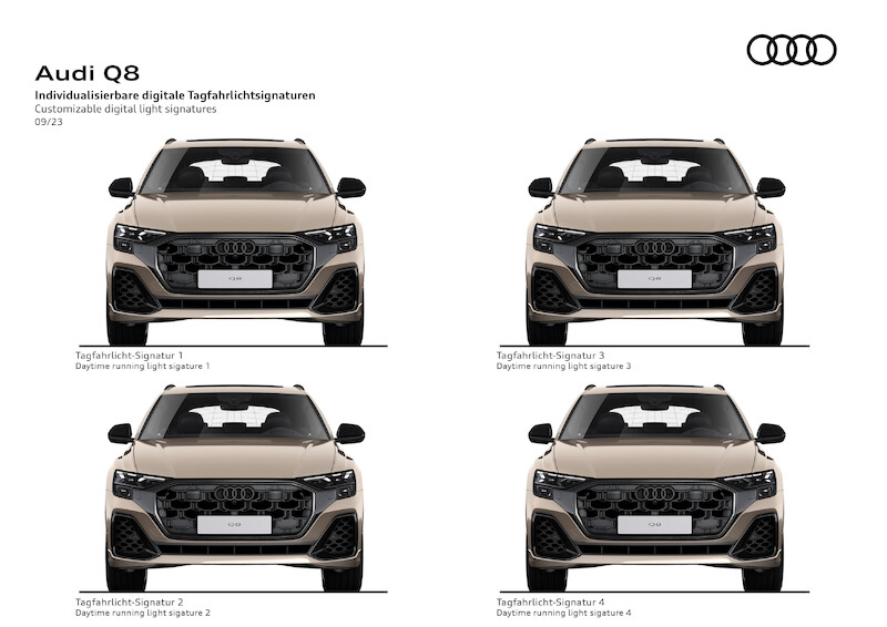 Ekspresyjny design i nowa technika świateł - udoskonalone Audi Q8