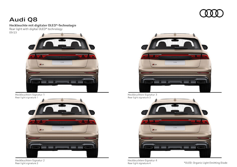 Ekspresyjny design i nowa technika świateł - udoskonalone Audi Q8
