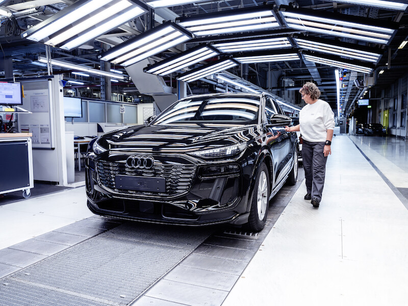Zrównoważona i elastyczna produkcja modeli Audi Q6 e-tron w Ingolstadt