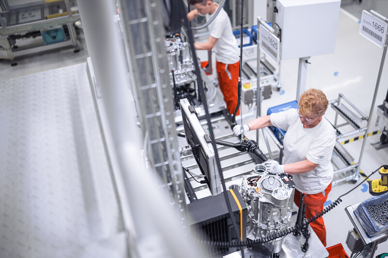 Zrównoważona i elastyczna produkcja modeli Audi Q6 e-tron w Ingolstadt