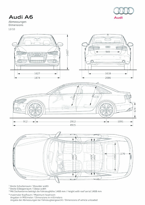 Audi A6 - Wymiary