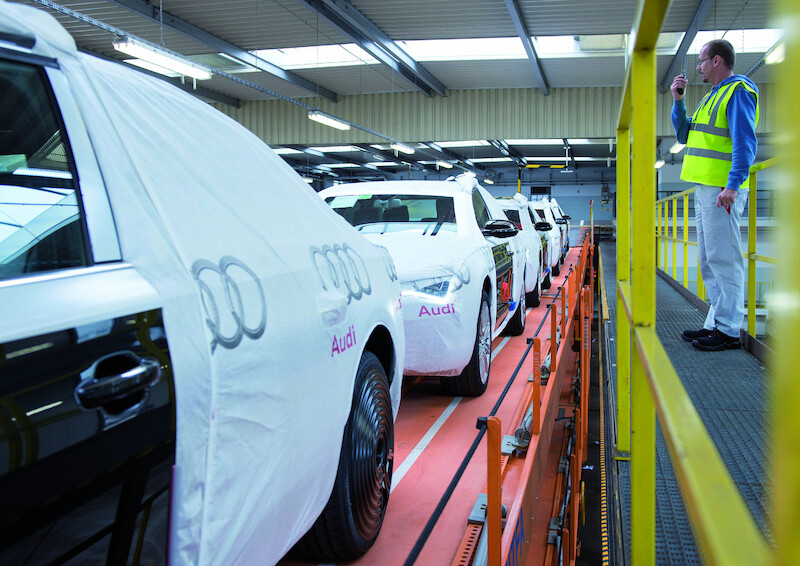 Zielony pociąg Audi