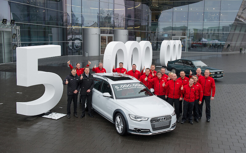 Pięć milionów Audi z napędem quattro