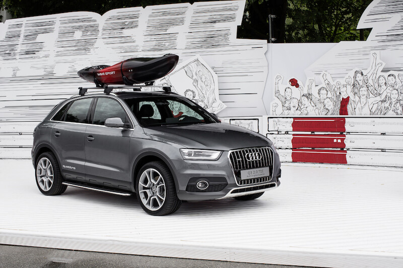 Audi Q3 z kampingowym namiotem na Wörthersee Tour 2014