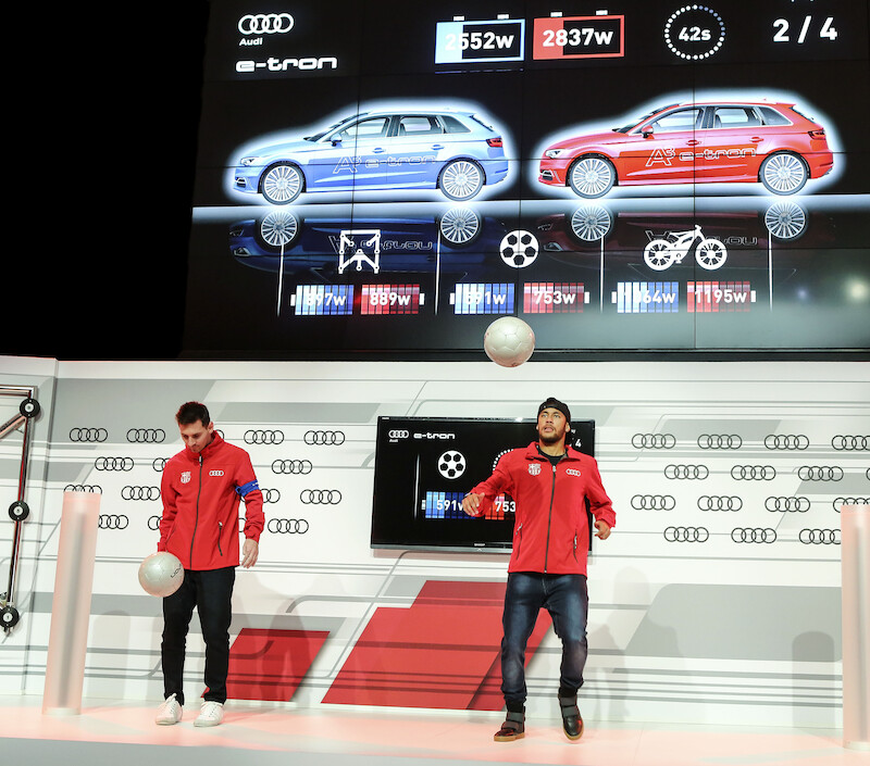 Gwiazdy Barçy podjęły wyzwanie Audi e-tron