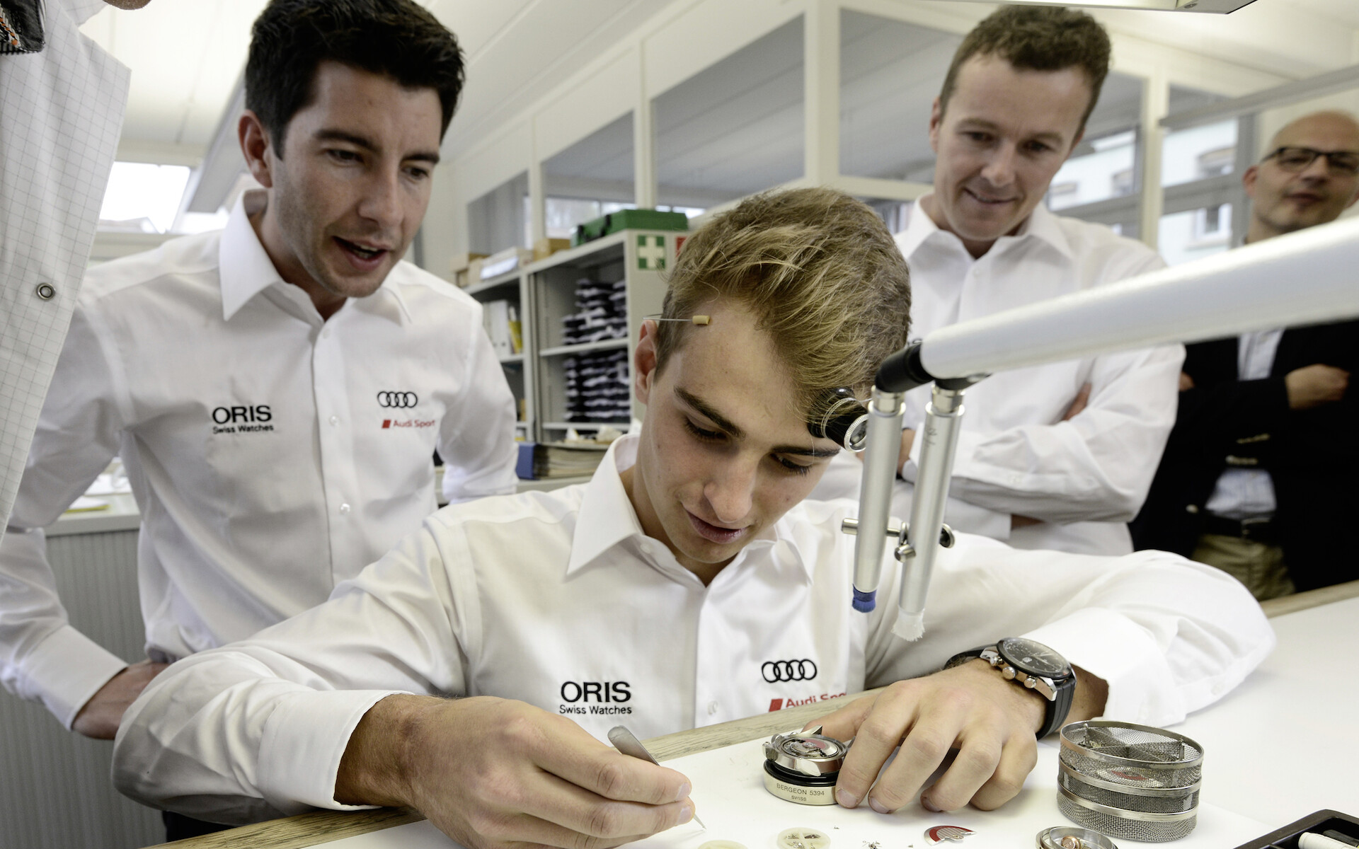 Kierowcy Audi z wizytą u partnerskiej firmy Oris - producenta zegarków