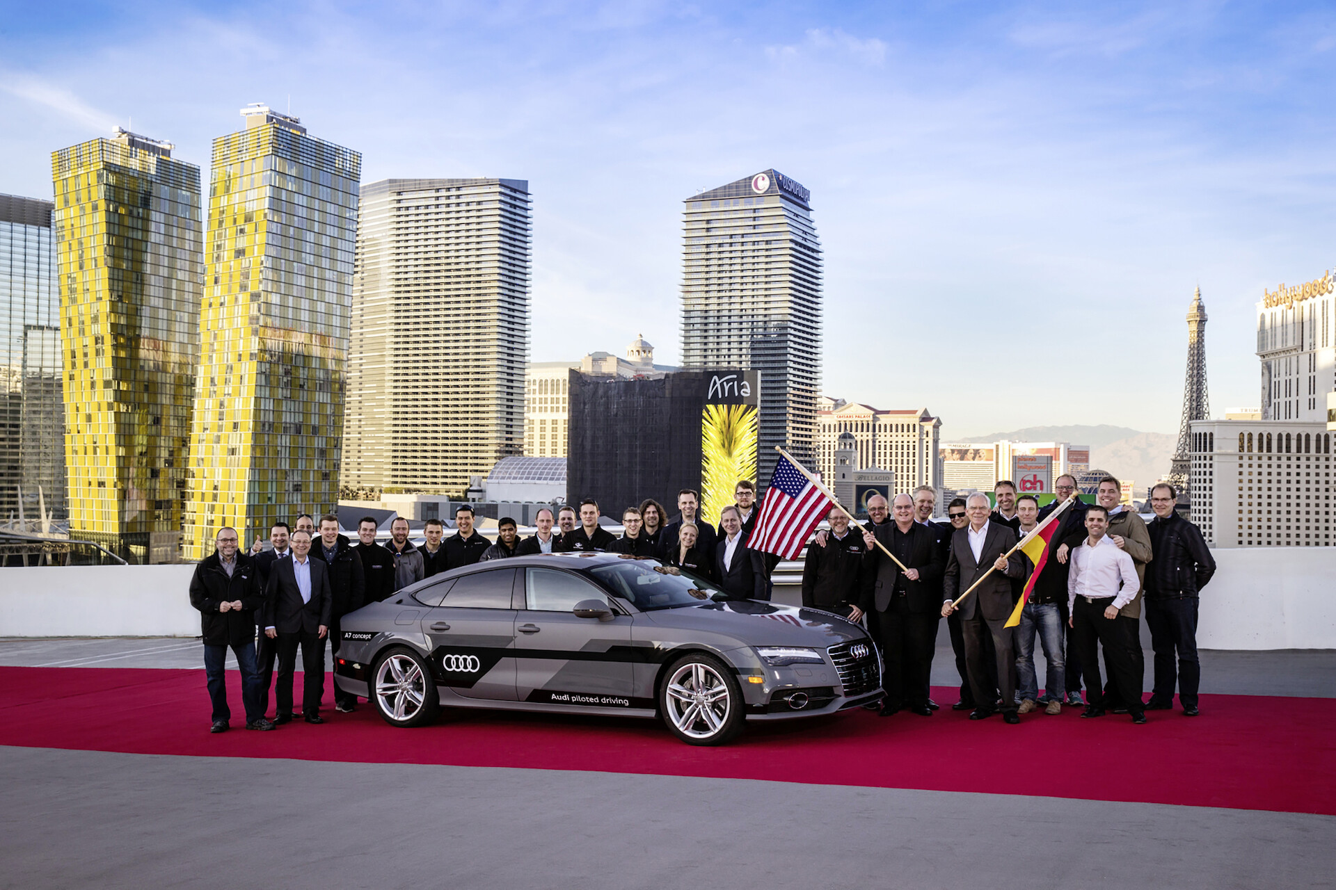 Długodystansowy test zakończony sukcesem: Audi A7 Sportback piloted driving concept pokonało 560 mil i zameldowało się na mecie w Las Vegas