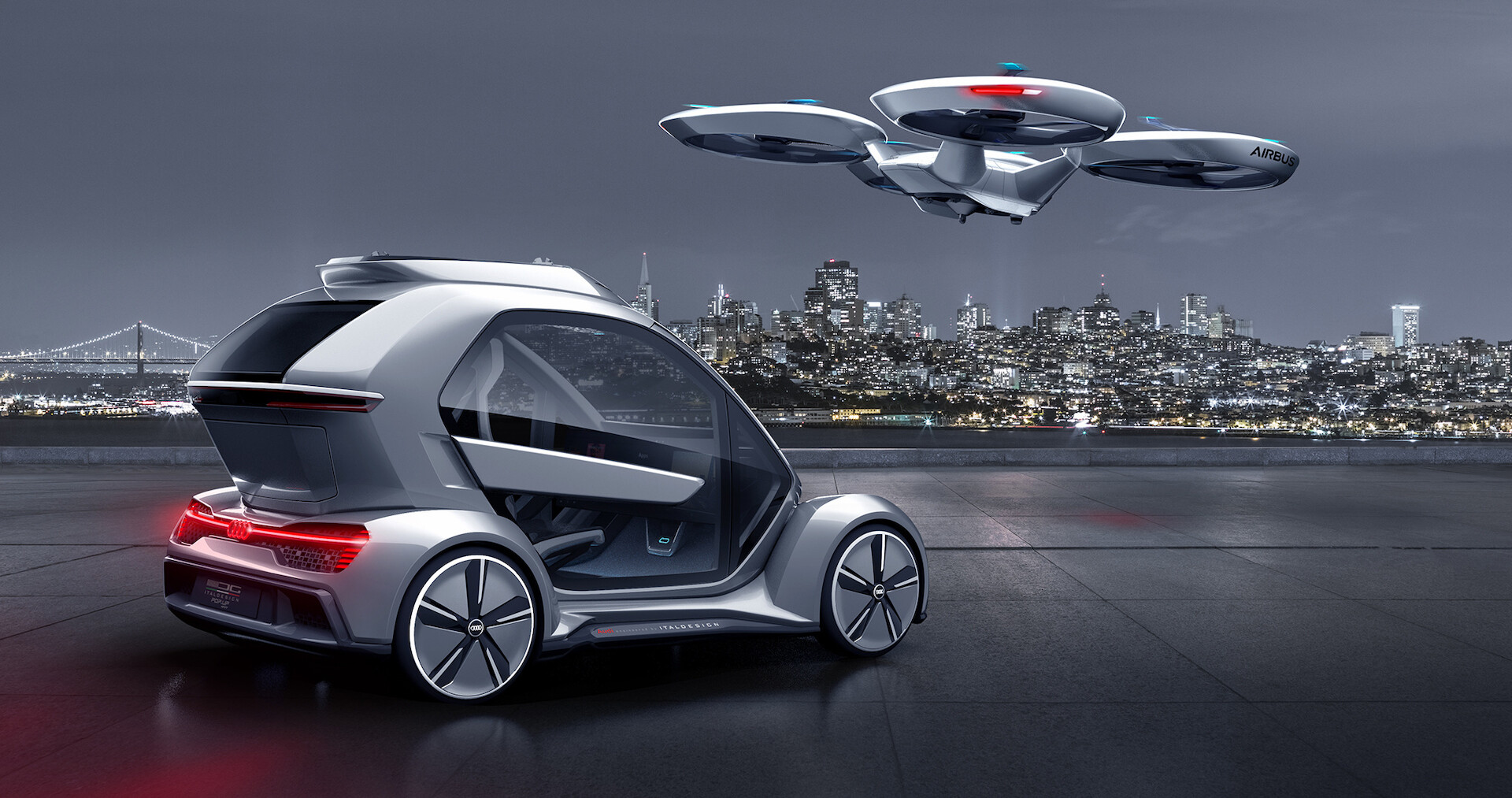 Audi, Italdesign i Airbus stworzyły automatyczny pojazd, będący jednocześnie pasażerskim dronem