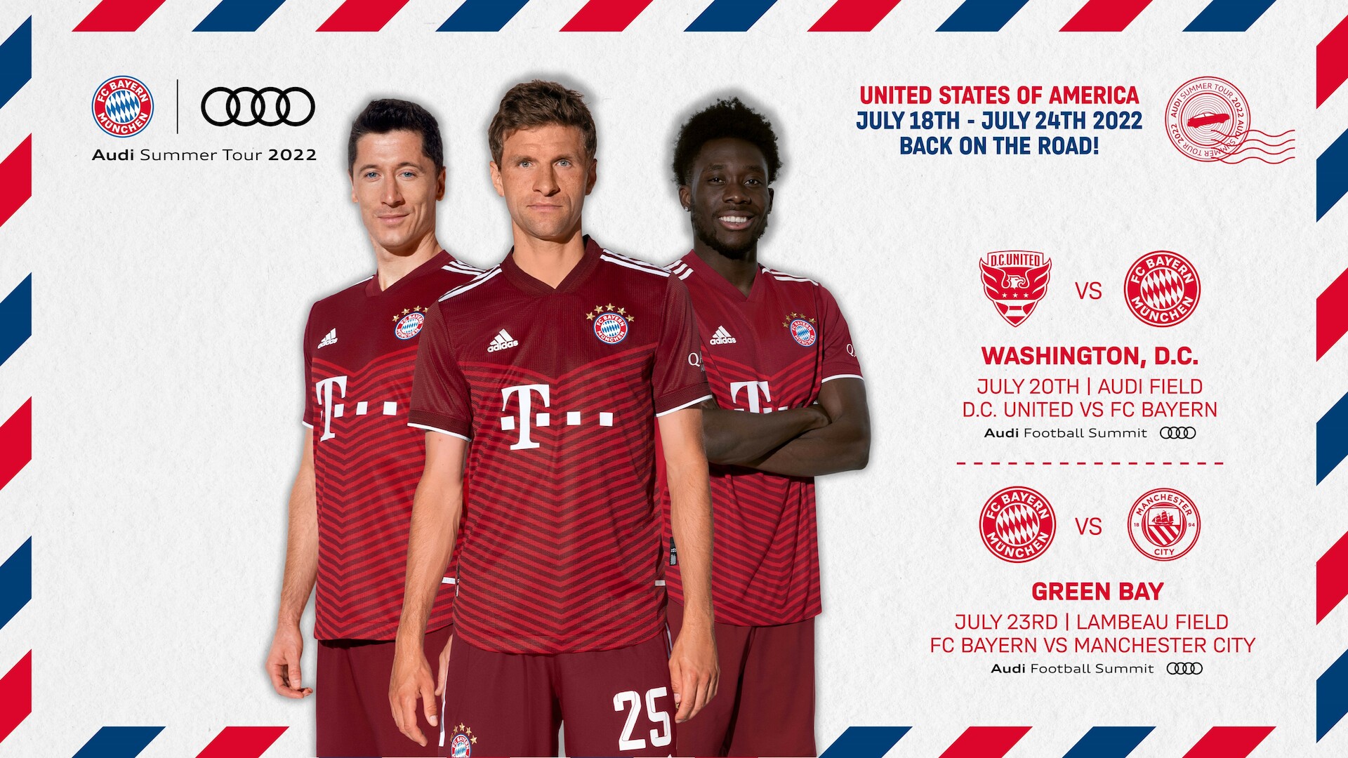 Znów w trasie: Audi i FC Bayern Monachium po raz piąty wyruszają na "Audi Summer Tour" po Stanach Zjednoczonych