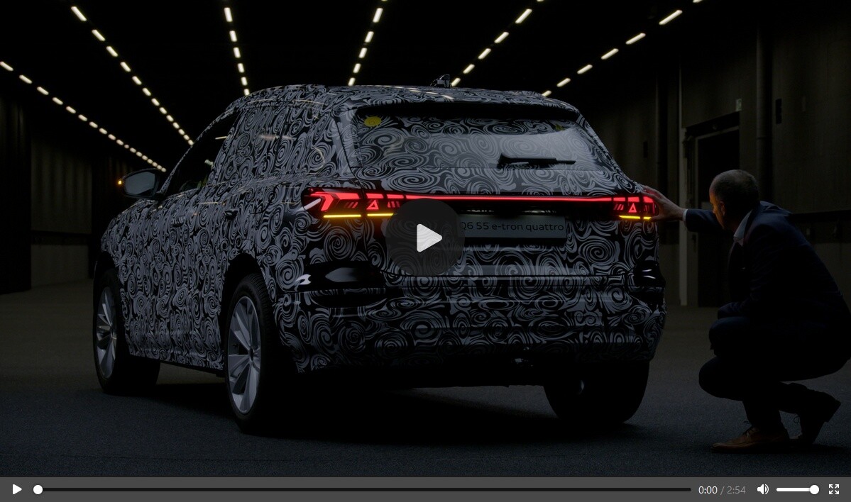 Inteligentne i dynamiczne oświetlenie: Audi Q6 e-tron z cyfrową technologią OLED drugiej generacji